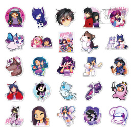 Zestaw Naklejek Wlepki StickerBomb Girl Kawaia Aphmau N540