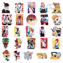 Zestaw Naklejek Wlepki StickerBomb Chainsaw Man Anime Japan N572