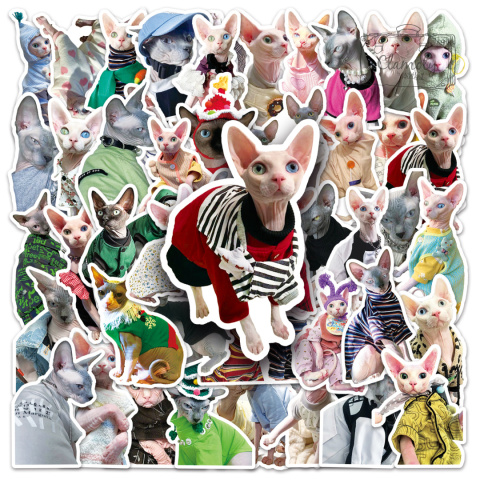 Zestaw Naklejek Wlepki StickerBomb Kotki Cats Cat Kot Sfinks N515