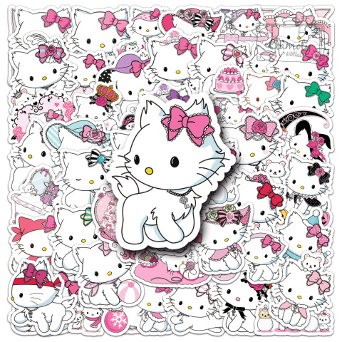 Zestaw Naklejek Wlepki StickerBomb Hello Kitty Kotka Anime Japan N519