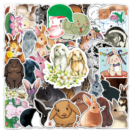 Zestaw Naklejek Wlepki StickerBomb Króliki Królik Rabbit N507