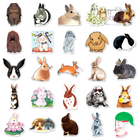 Zestaw Naklejek Wlepki StickerBomb Króliki Królik Rabbit N507 Zestaw Naklejek Wlepki StickerBomb Króliki Królik Rabbit N507