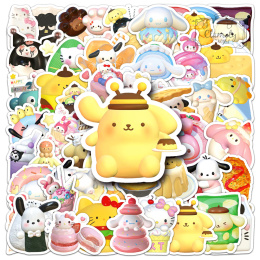 Zestaw Naklejek Wlepki StickerBomb Pompompurin 3D Cinnamoroll N522