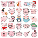 Zestaw Naklejek Wlepki StickerBomb Pig Świnka Świnki Animals N508