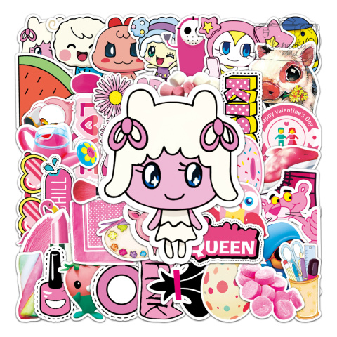 Zestaw Naklejek Wlepki StickerBomb Pink Różowy Mix Logo Queen N550