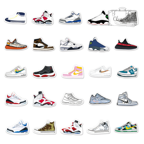 Zestaw Naklejek Wlepki StickerBomb Sneakers Trampki Oldschool N345/619