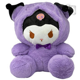 Maskotka Pluszak Fioletowa Kuromi Sanrio Kaptur 38cm