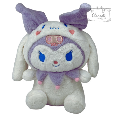 Maskotka Pluszowa Pluszak Kuromi Biała Kaptur Sanrio 40cm