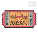 Metalowa Przypinka Bilet Always Hungry Hamburger Pin