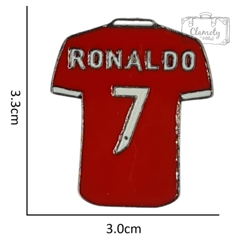 Metalowa Przypinka Koszulka Piłkarska Ronaldo Piłka Nożna Pin