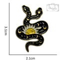 Metalowa Przypinka Mistyczny Wąż Ze Słońcem Mystic Snake Pin