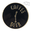 Metalowa Przypinka Zegar Ze Wskazówkami Coffee Beer Pin