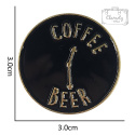 Metalowa Przypinka Zegar Ze Wskazówkami Coffee Beer Pin