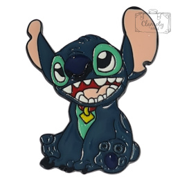 Metalowa Przypinka Siedzący Stitch Lilo I Stitch Pin