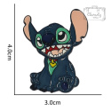 Metalowa Przypinka Siedzący Stitch Lilo I Stitch Pin