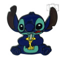 Metalowa Przypinka Siedzący Stitch Z Napojem Lilo I Stitch Pin