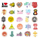 Zestaw Naklejek Wlepki StickerBomb Jezus Bóg Love Miłość N565