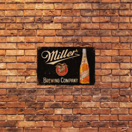 Tablica Ozdobna Blacha 20x30 cm Miller Beer Piwo Retro Vintage