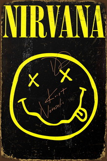 Tablica Ozdobna Blacha 20x30 cm Nirvana Music Band Retro Vintage