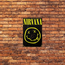 Tablica Ozdobna Blacha 20x30 cm Nirvana Music Band Retro Vintage