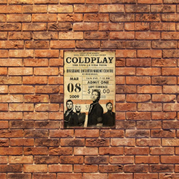 Tablica Ozdobna Blacha 20x30 cm Coldplay Music Band Retro Vintage