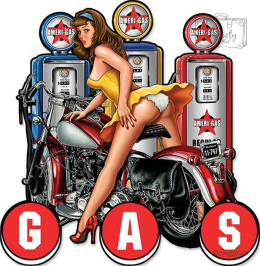 Tablica Tabliczka Motorbike Motor Girl Gas Station Blacha Ozdobna