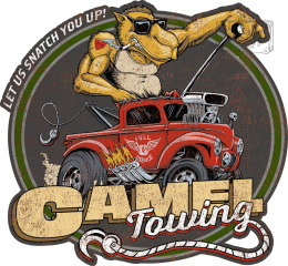 Tablica Tabliczka Camel Towing Garaż Full Service Blacha Ozdobna