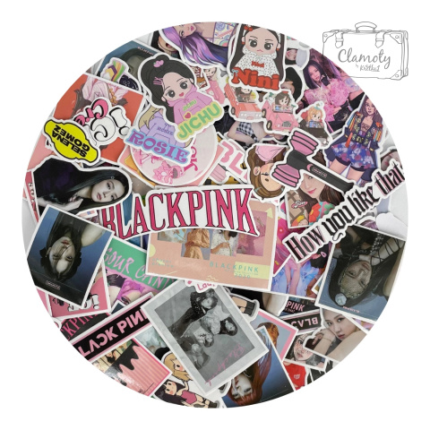 Zestaw Naklejek Sticker Bomb Wlepki Black Pink 3 KPop 50szt n82