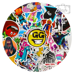 Zestaw Naklejek Sticker Bomb Wlepki Fortnite GG 50szt n150