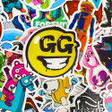 Zestaw Naklejek Sticker Bomb Wlepki Fortnite GG 50szt n150