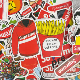 Zestaw Naklejek Sticker Bomb Wlepki Supre Frytki 100szt n128