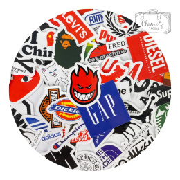 Zestaw Naklejek Sticker Bomb Wlepki Loga Marki Moda 50szt n102