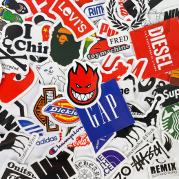 Zestaw Naklejek Sticker Bomb Wlepki Loga Marki Moda 50szt n102