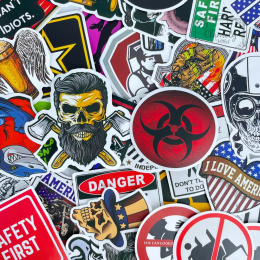 Zestaw Naklejek Sticker Bomb Wlepki Ameryka USA 100szt n113