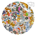 Zestaw Naklejek Sticker Bomb Wlepki Tom i Jerry 50szt n31