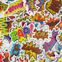 Zestaw Naklejek Sticker Bomb Wlepki Napisy Boom Bam 50 szt n81