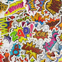 Zestaw Naklejek Sticker Bomb Wlepki Napisy Boom Bam 50 szt n81