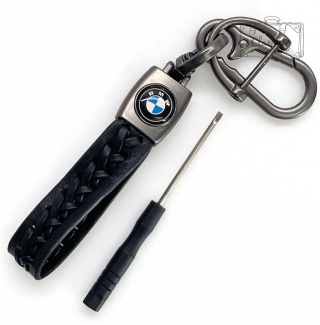 Brelok Do Kluczy Samochodowy BMW Metal Skóra