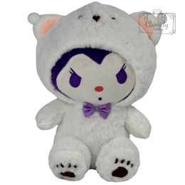 Maskotka Pluszowa Pluszak Kuromi Biała Kaptur Sanrio 35cm