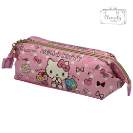 Piórnik Szkolny Różowy Hello Kitty Myszki Kiss Wstążki Stokrotka