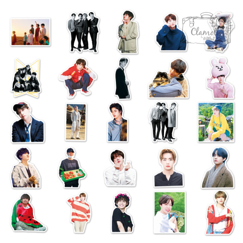 Zestaw Naklejek Wlepki BTS KPOP Music Korea StickerBomb N359