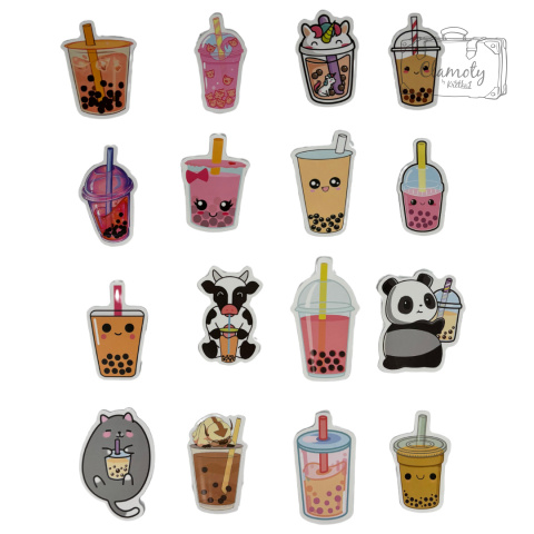 Zestaw Naklejek Wlepki StickerBomb Sweet Animal Bubble Tea N597 Zestaw Naklejek Wlepki StickerBomb Sweet Animal Bubble Tea N597