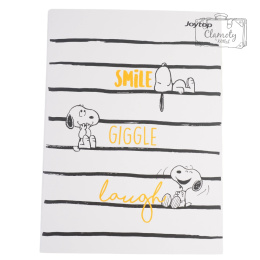 Zeszyt Snoopy Fistaszki Smile Giggle Laugh Biały B5 40 Kartek