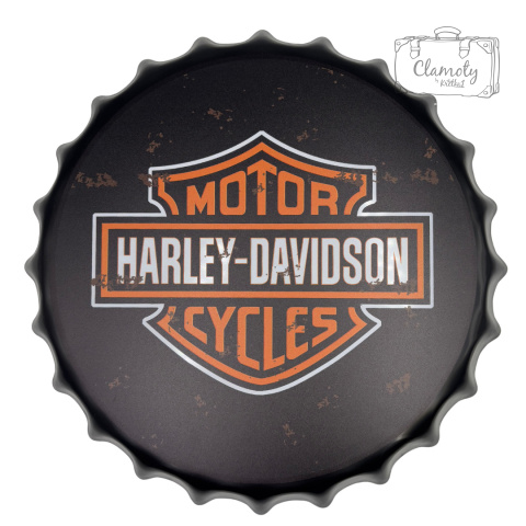 Kapsel Blaszany 40CM Harley Davidson Motorcycles Dekoracja Na Ścianę