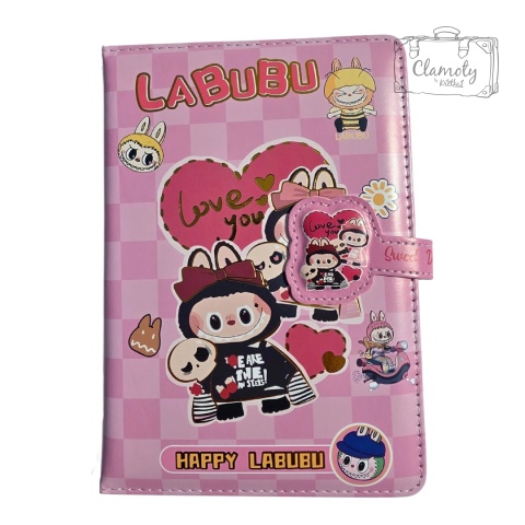 Zeszyt Notes Planner A5 W Twardej Okładce Różowy Kolorowe Kartki Labubu