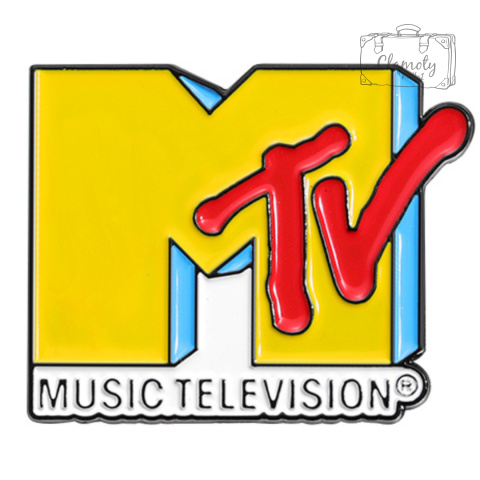 Metalowa Przypinka Telwizja MTV Music Television Logo Pin