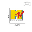 Metalowa Przypinka Telwizja MTV Music Television Logo Pin