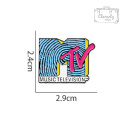 Metalowa Przypinka Telewizja MTV Music Television Kolorowe Logo Pin