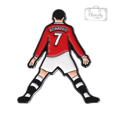 Metalowa Przypinka Piłkarz Ronaldo Piłka Nożna Football Pin