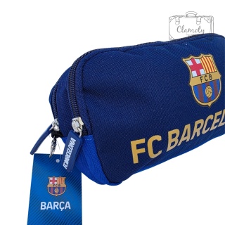 Piórnik Szkolny Do Szkoły Niebieski Barcelona Dwie Przegrody Suwak